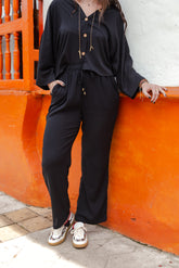 Pantalón Margaret con bolsillos - Negro